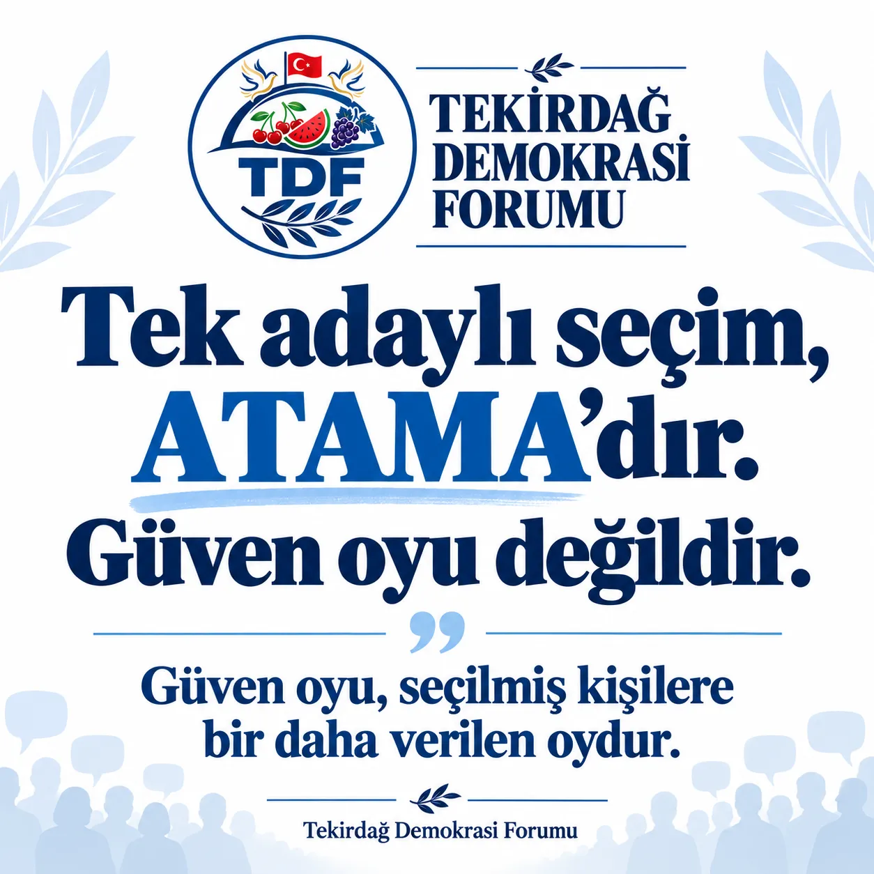 Tekirdağ’da demokrasi ve güven oyu